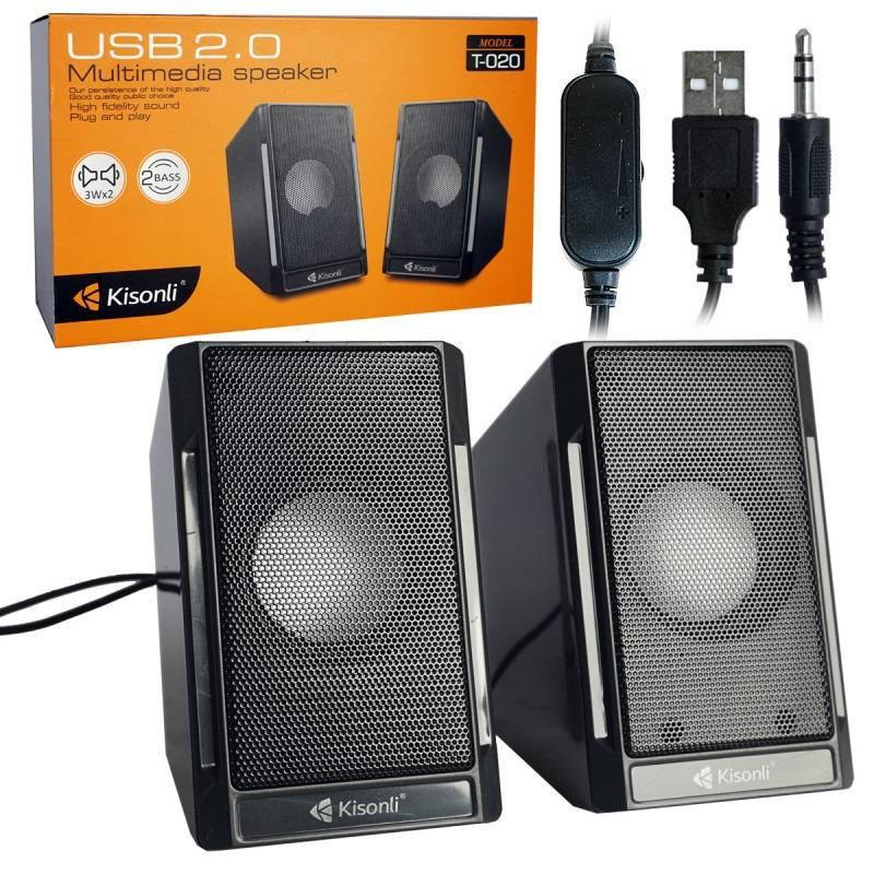 

Колонки для ПК компьютера, ноутбука Kisonli T-020 акустика 6 Вт USB