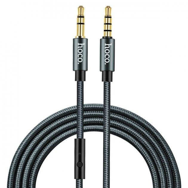 

Аудиокабель с микрофоном Hoco Tarnish mini-Jack 3.5 mm UPA04, Серый