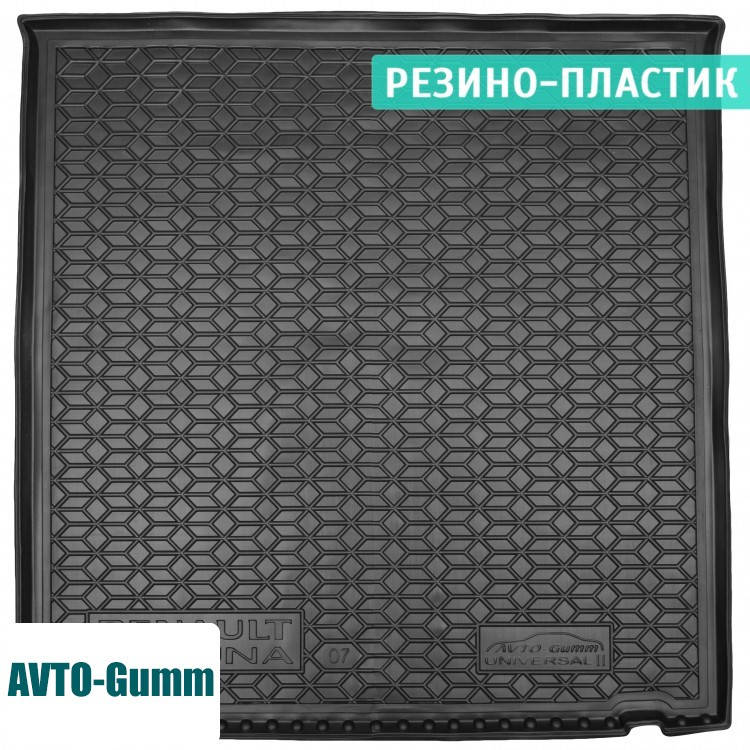 

Коврик в багажник для Renault Laguna '07-15 универсал, резино-пластиковый (AVTO-Gumm), Темно-серый
