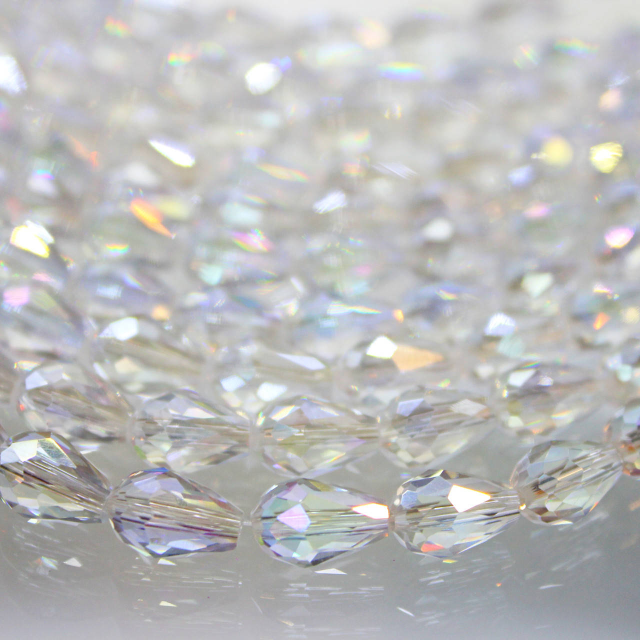 

Бусина капля Размер 8х11мм, Crystal AB, 1шт