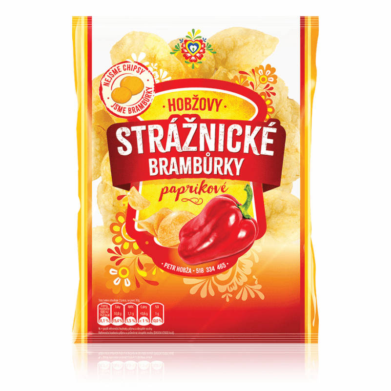 

КАРТОФЕЛЬНЫЕ ЧИПСЫ STRÁŽNICKÉ BRAMBŮRKY PAPRIKOVÉ ПАПРИКА 60 Г