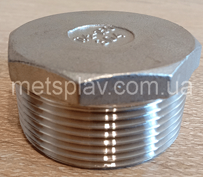 

Заглушка нержавеющая с наружной резьбой AISI 304 Ду 10 (3/8')