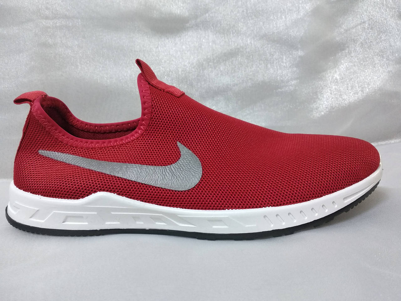 

Мокасини чоловічі текстильні червоні