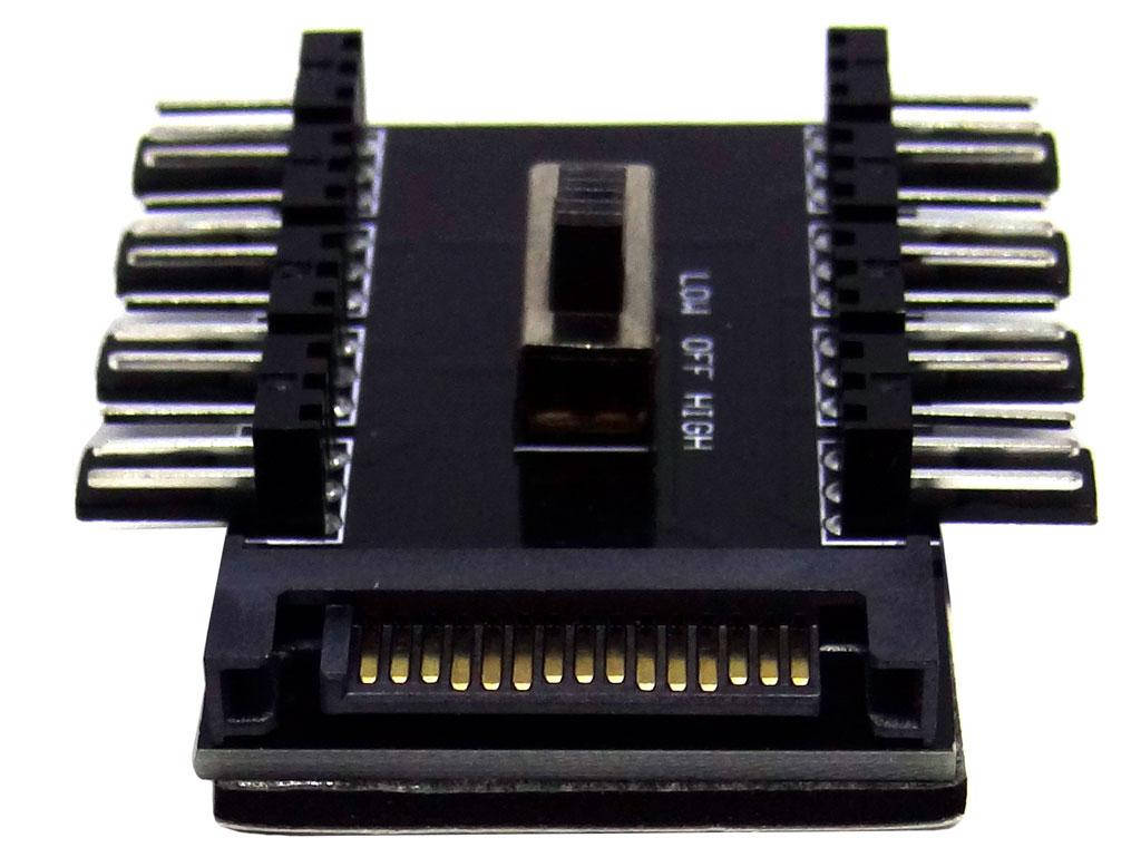 

Переходник sata to 8 x 3pin - разветвитель питания для кулеров