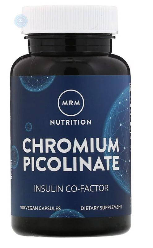 

MRM, Nutrition, пиколинат хрома, 200 мкг, 100 веганских капсул