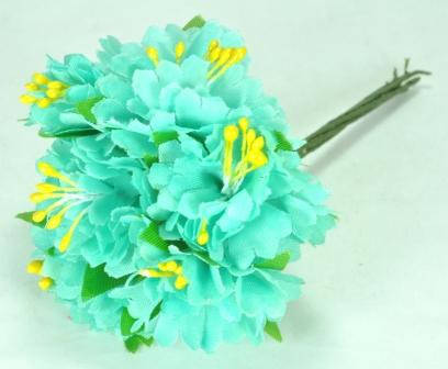 

Цветочек тканевые 6шт Ф6см мятные ЦВ160-2/6, Зелёный