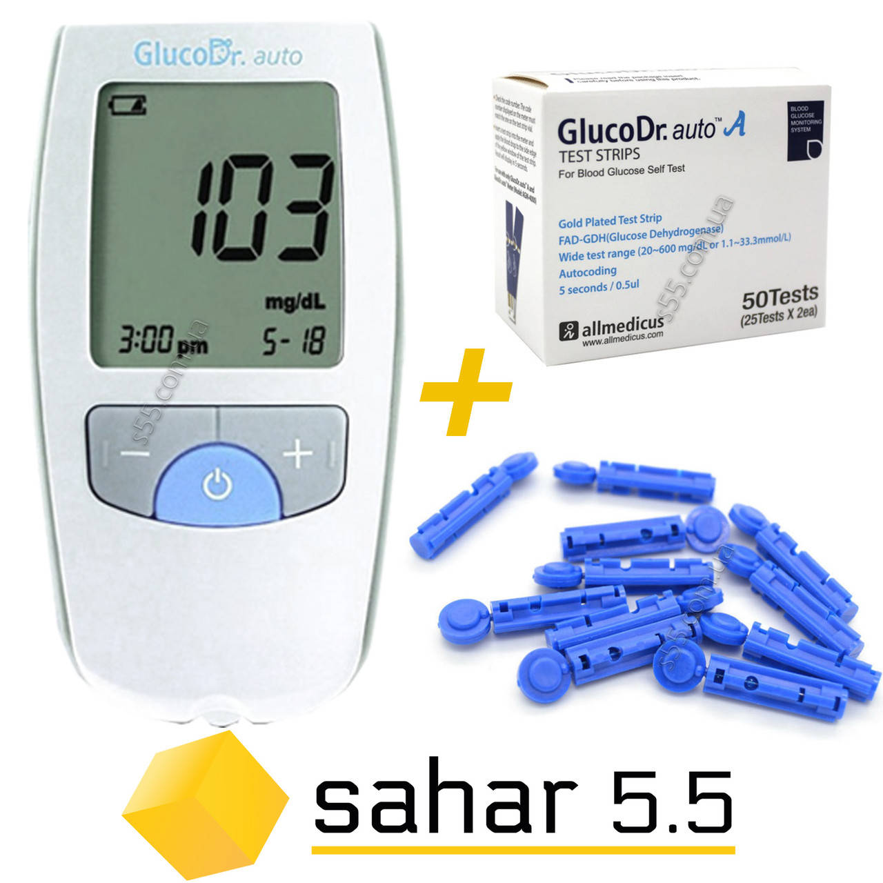 

Глюкометр Глюкодоктор - GlucoDrAuto стартовый набор 50 тест-полосок и 50 ланцетов