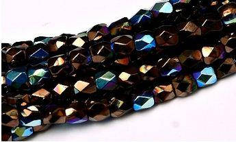 

Fire polished 2 mm Jet - Bronze AB