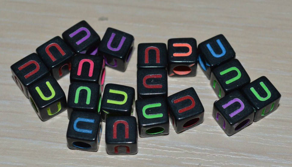 

Бусина с буквой. "U" мм