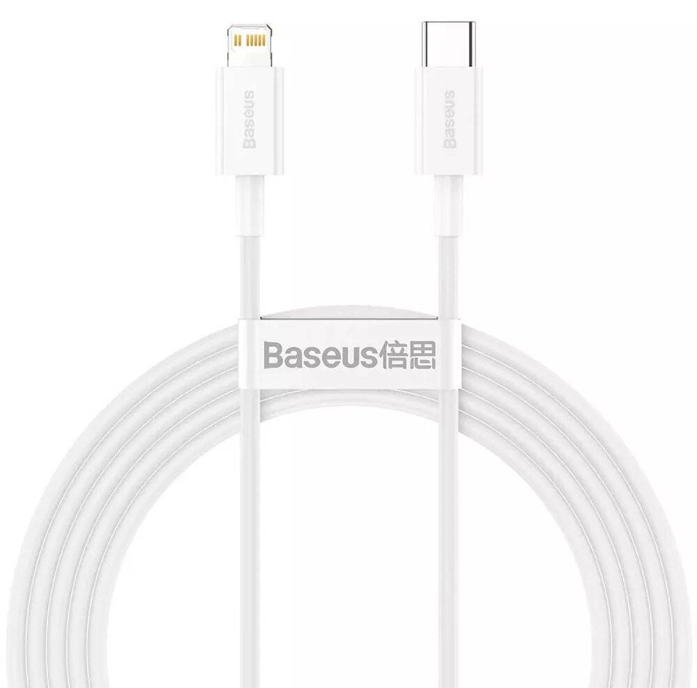 

Кабель для зарядки телефона/смартфона Baseus Type-C - Lightning 20 Вт 2 м Белый (CATLYS-C02)