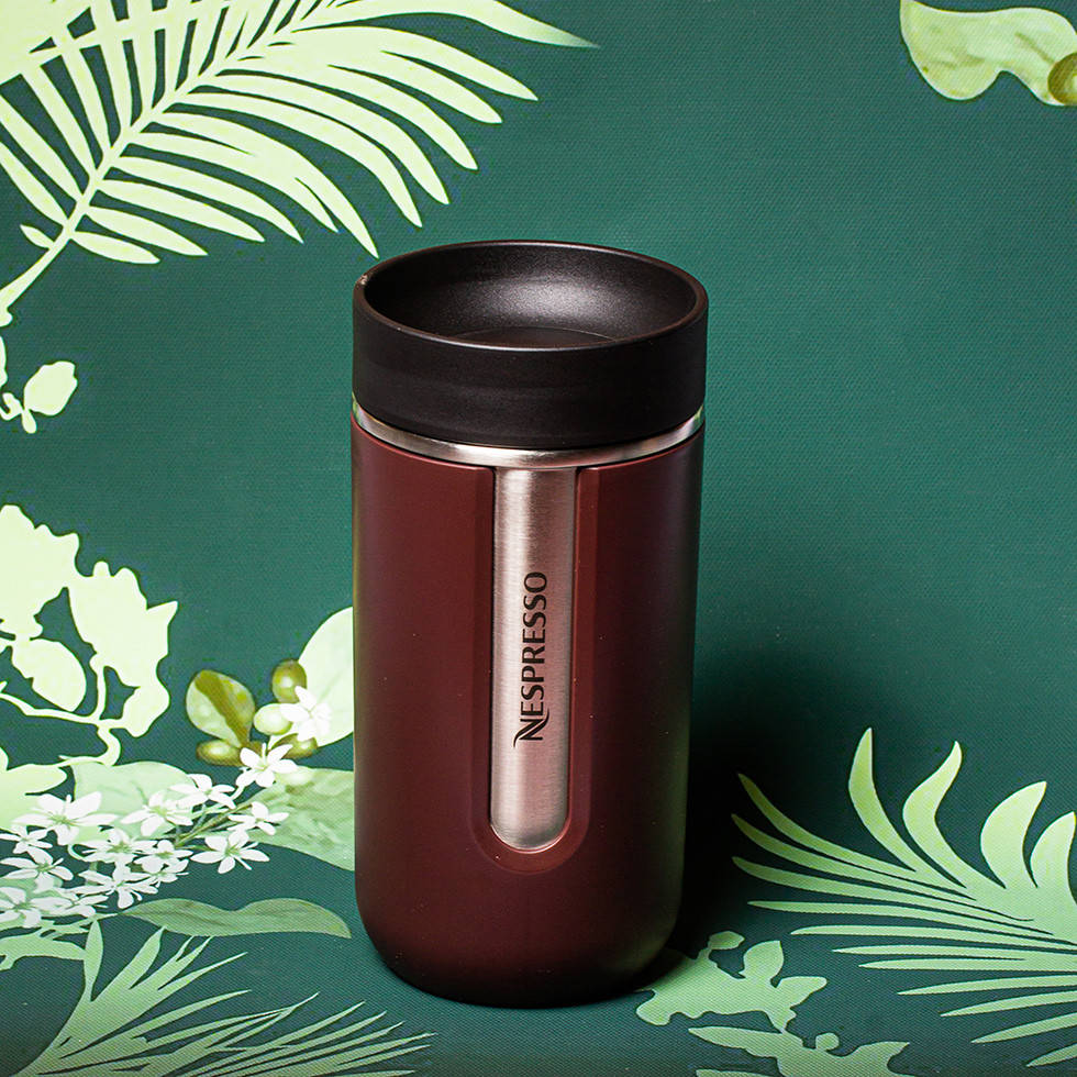 

Термокружка Nespresso NOMAD Travel Mug Medium 400мл бордовая (коричневая), Бордовый