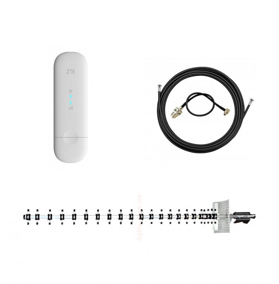 

3G/4G Wi-Fi LTE роутер ZTE MF79+Антенный комплект Стрела 1700-2700 МГц. на 21дБ