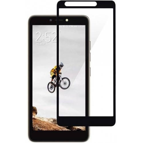 

Защитное 5д стекло для Tecno POP 2Fна весь экран с черной рамкой защитное стекло на техно поп 2ф черное, Черный