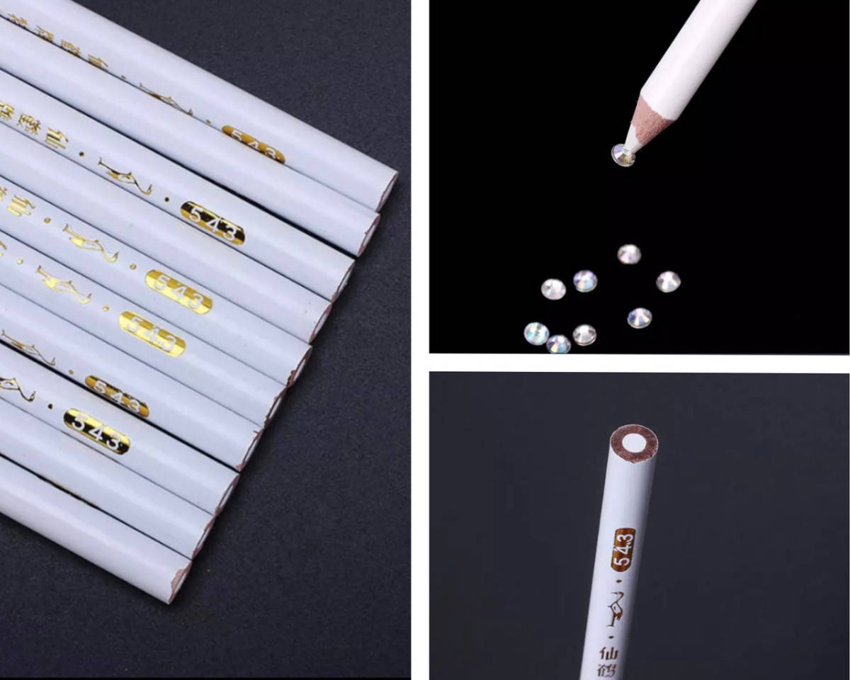 

Восковой (липкий) карандаш для страз, Белый (сп5нг-2426)