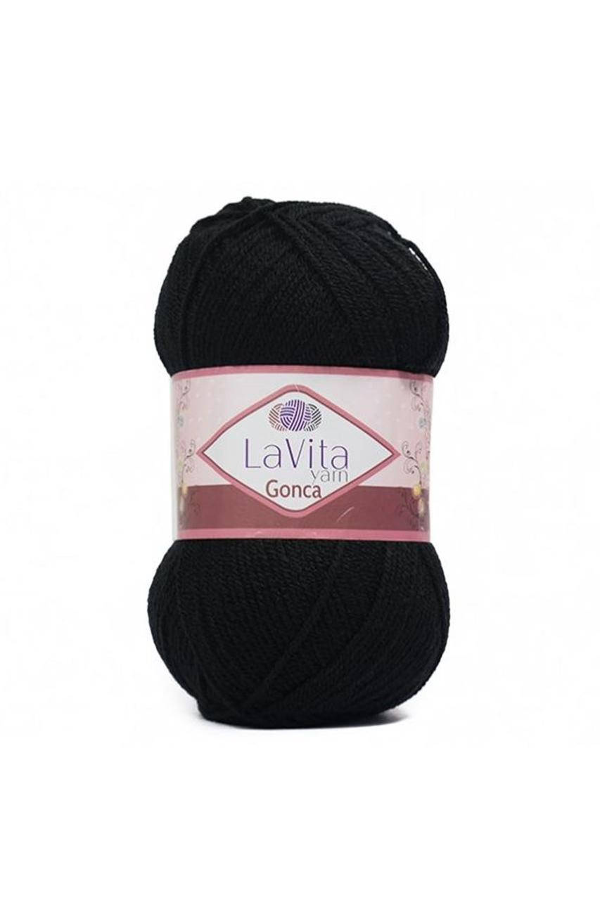 

LaVita Gonca (ЛаВита Гонка) № 6500 черный (Пряжа акрил, нитки для вязания)