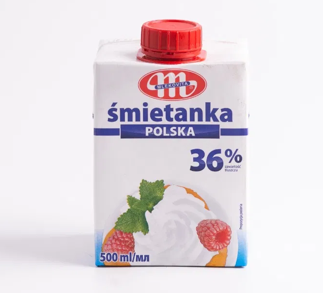 

Вершки ультрапастеризовані Mlekovita «Smietanka 36 %» 0,5 л.