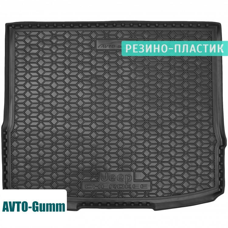

Коврик в багажник для Jeep Cherokee '14-, резино-пластиковый (AVTO-Gumm), Черный