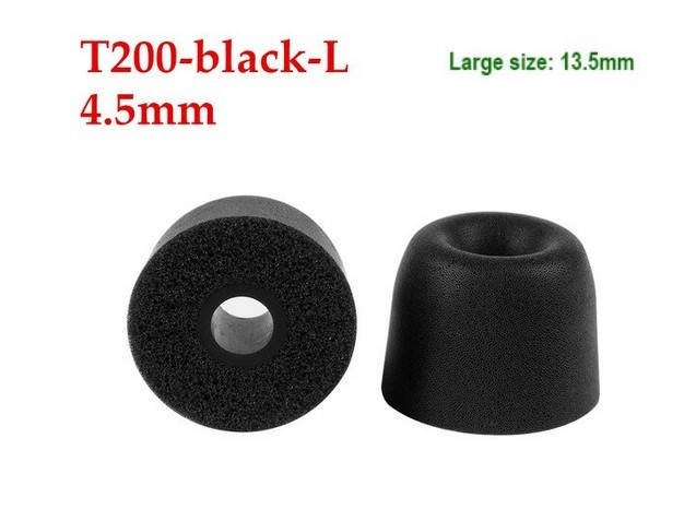 

Пенные амбушюры с эффектом памяти T200 L большие KZ Sony Koss AKG Sennheiser Черный