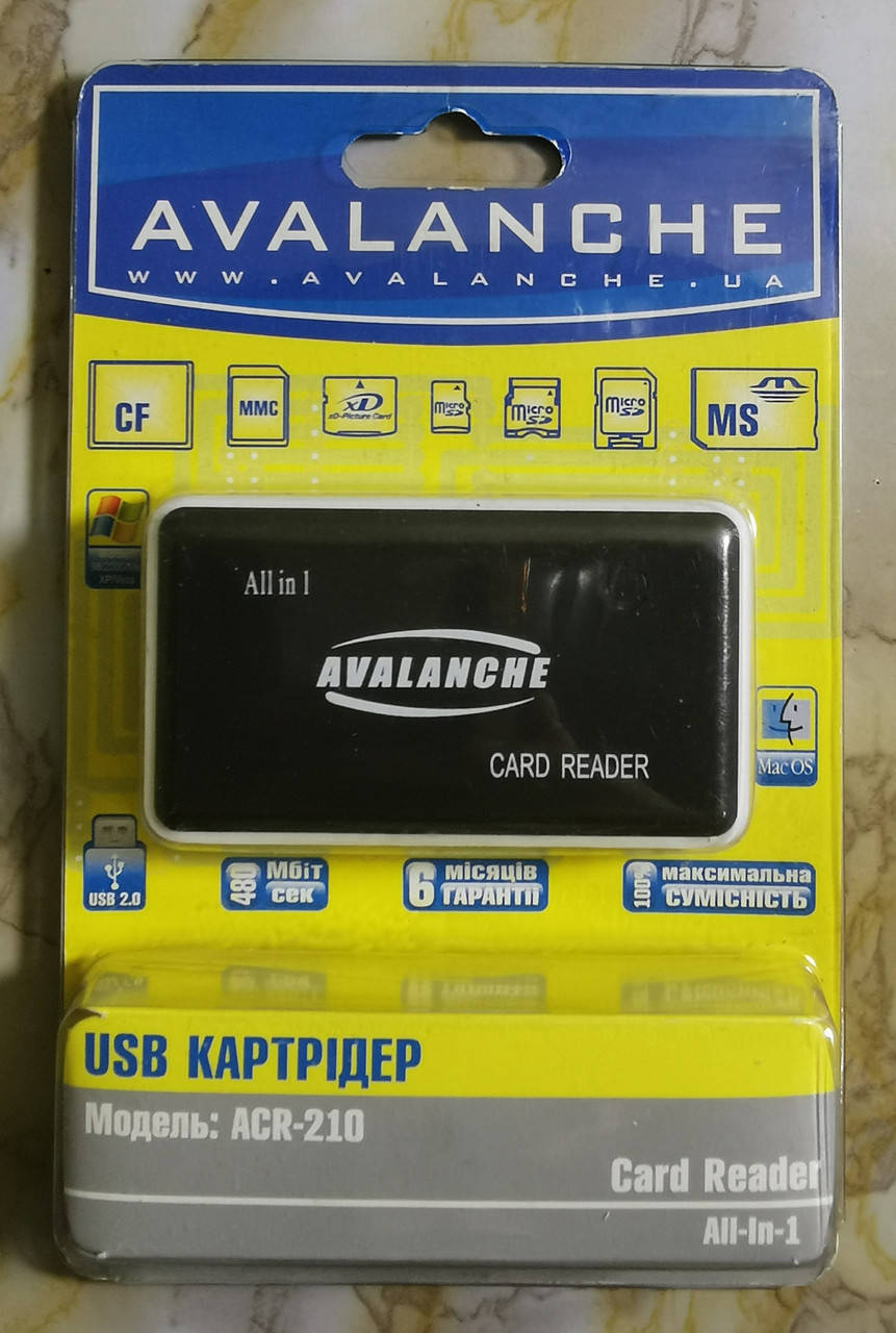 

Картридер универсальный Avalanche ACR-210, Черный