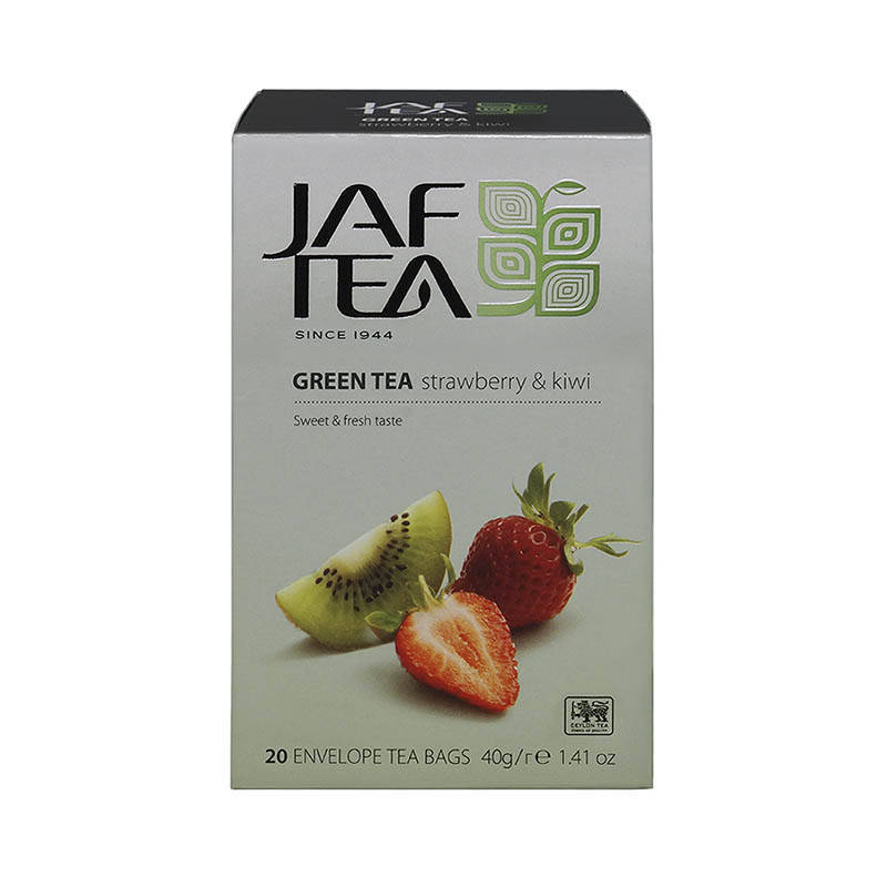 

Чай зеленый Земляника и киви Jaf Tea пакетированный 20*2г