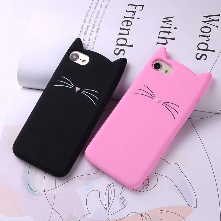 

3D Чехол для iPhone 6/6s Котик с ушками и усиками, Разные цвета