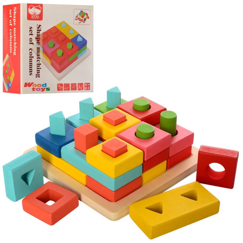 

Деревянный сортер - логика Геометрика (плашки) MD 2345