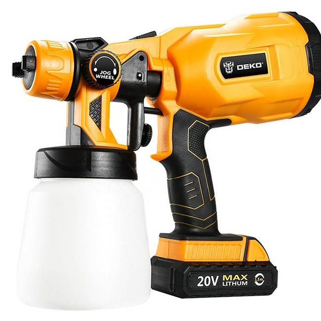 

Краскопульт аккумуляторный DEKO DKSG20K2 1.2 кг Желтый