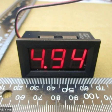 

Вольтметр цифровой напряжение DC 4.5-30 V светодиодный дисплей, Красный