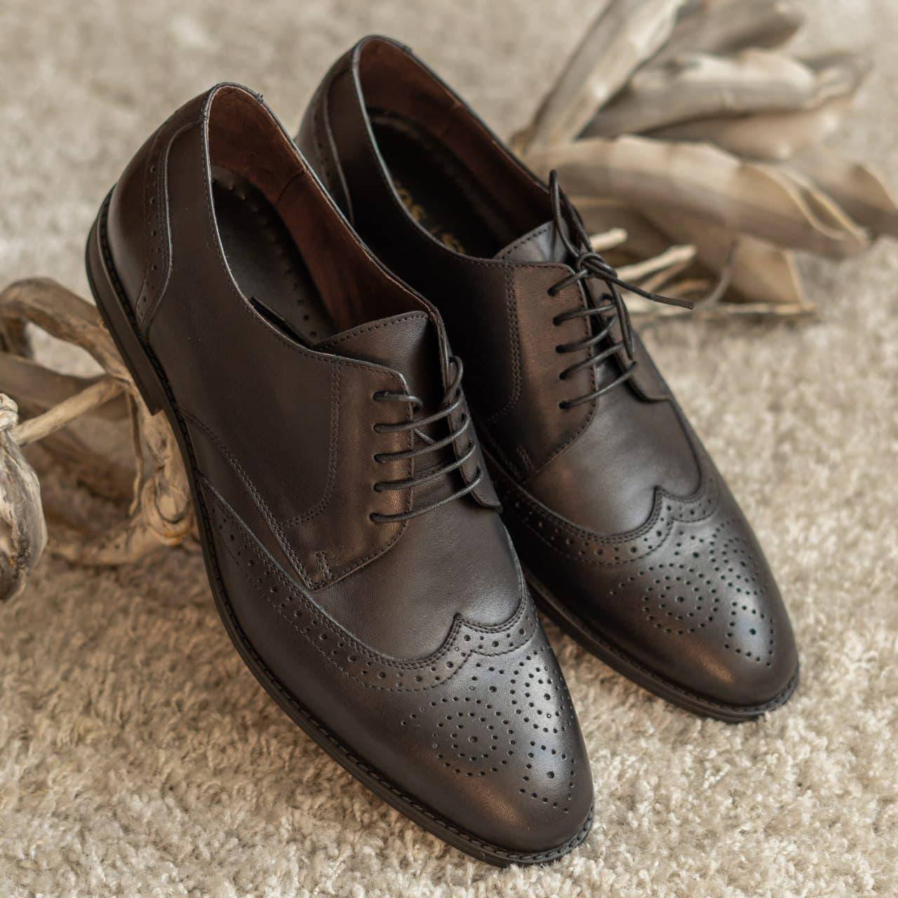 

Черные классические броги из 100% кожи 45, Черный