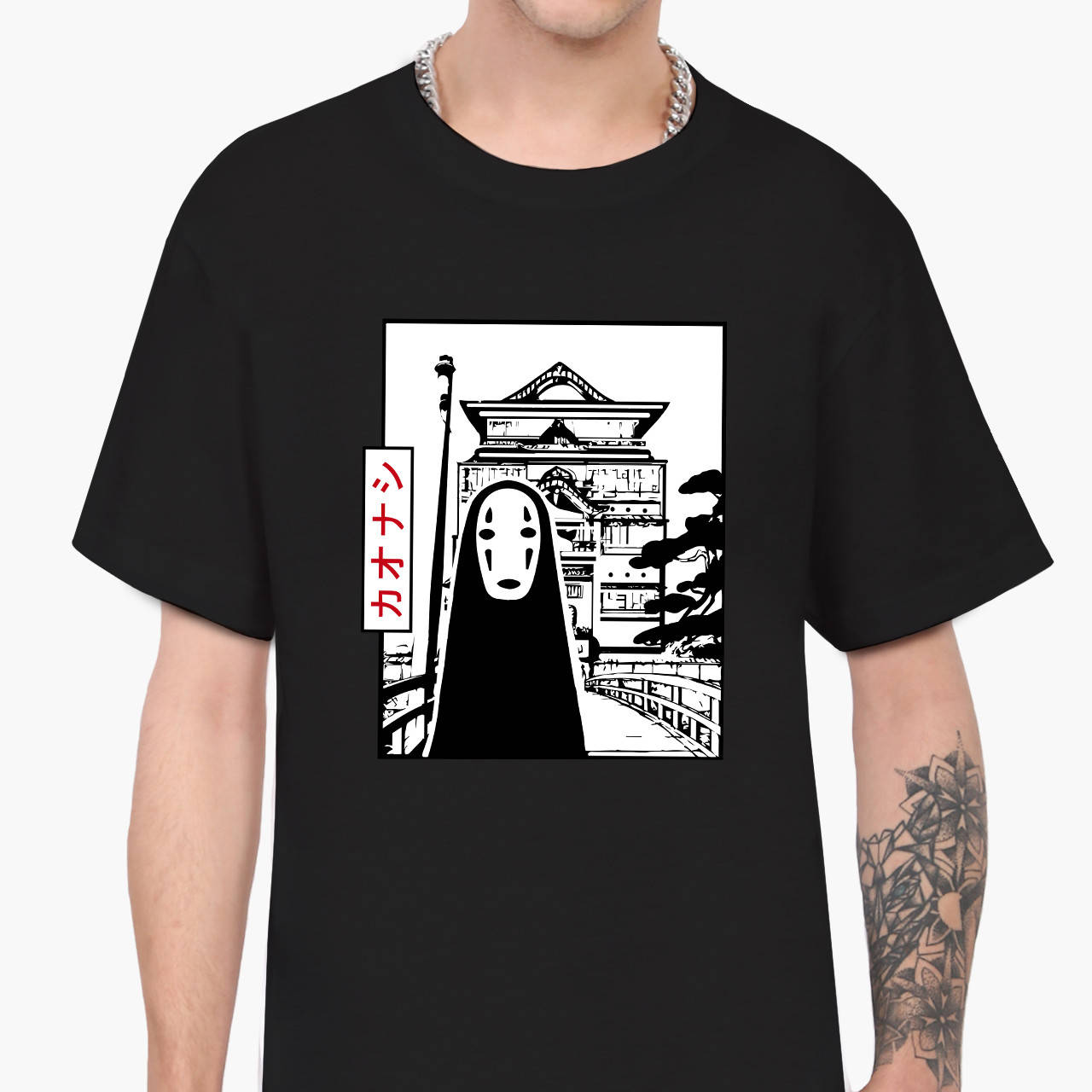 

Футболка мужская Безликий Бог Каонаси Spirited Away черная L
