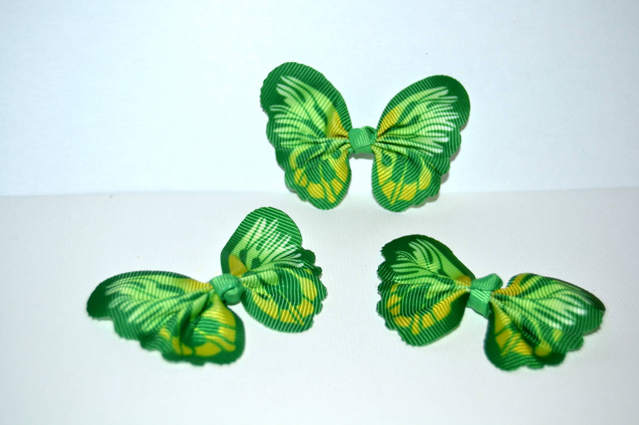 

Аплікація Метелик, репсова стрічка, 5*7см, колір-зелено-жовтий, Зелёный