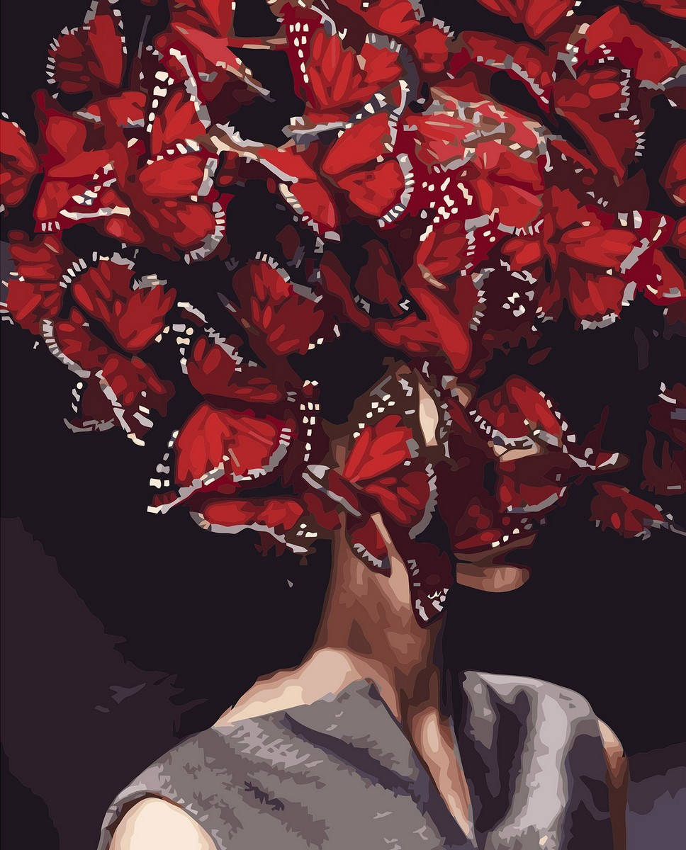 

Картина по номерам Мысли-бабочки, 40х50 Strateg (VA-3229)