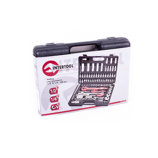 

Набор инструментов 108 предметов INTERTOOL ET-6108