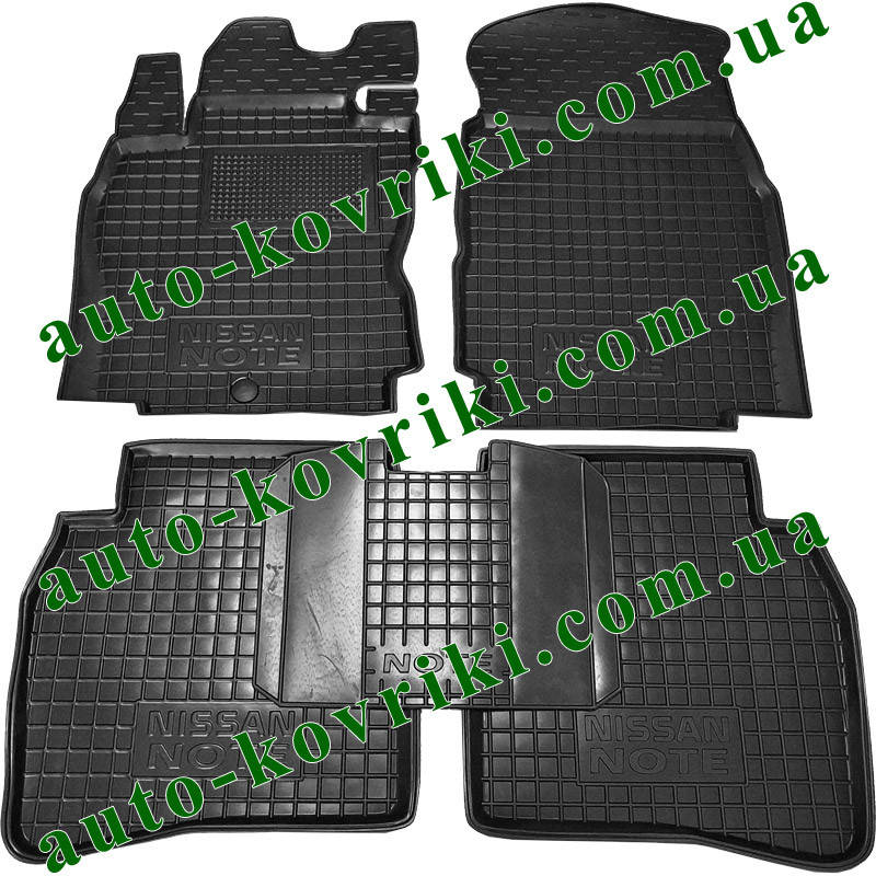 

Резиновые коврики в салон Nissan Note 2006- (Avto-Gumm), Черный