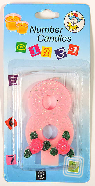 

Свiчка для торта цифра "Роза" 8