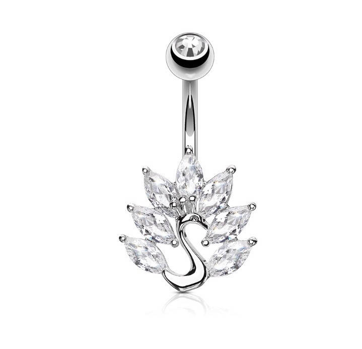 

Серьга для пирсинга «Лебедь» Spikes N19333-C