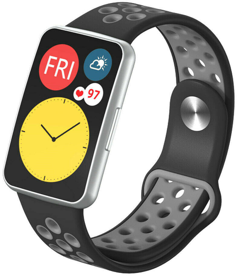 

Ремешок Sport для Huawei Watch Fit Черно-серый