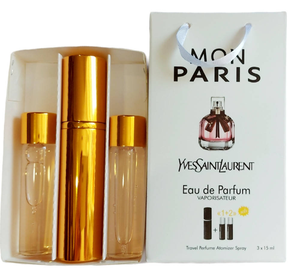 

Духи женские 3в1 Yves Saint Laurent Mon Paris YSL 45 мл. (Ив Сен Лоран Мон Париж)