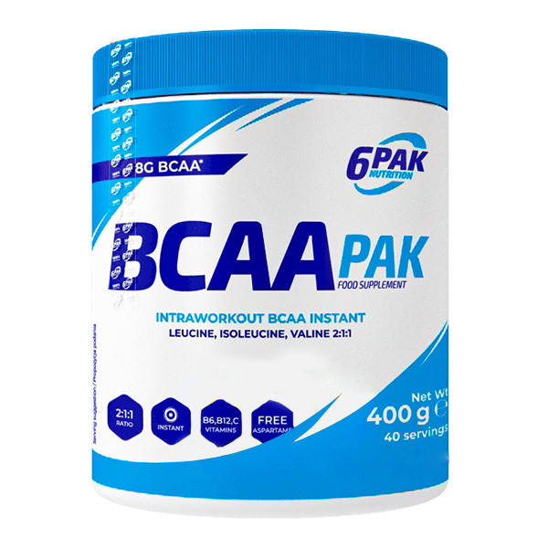 

BCAA 6PAK Nutrition BCAA Pak, 400 грамм Апельсин-киви
