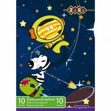 

Картон кольоровий А4 10арк 10 кольорів ZB.1950 230г/м2 KIDS Line (20/300) (ZiBi)