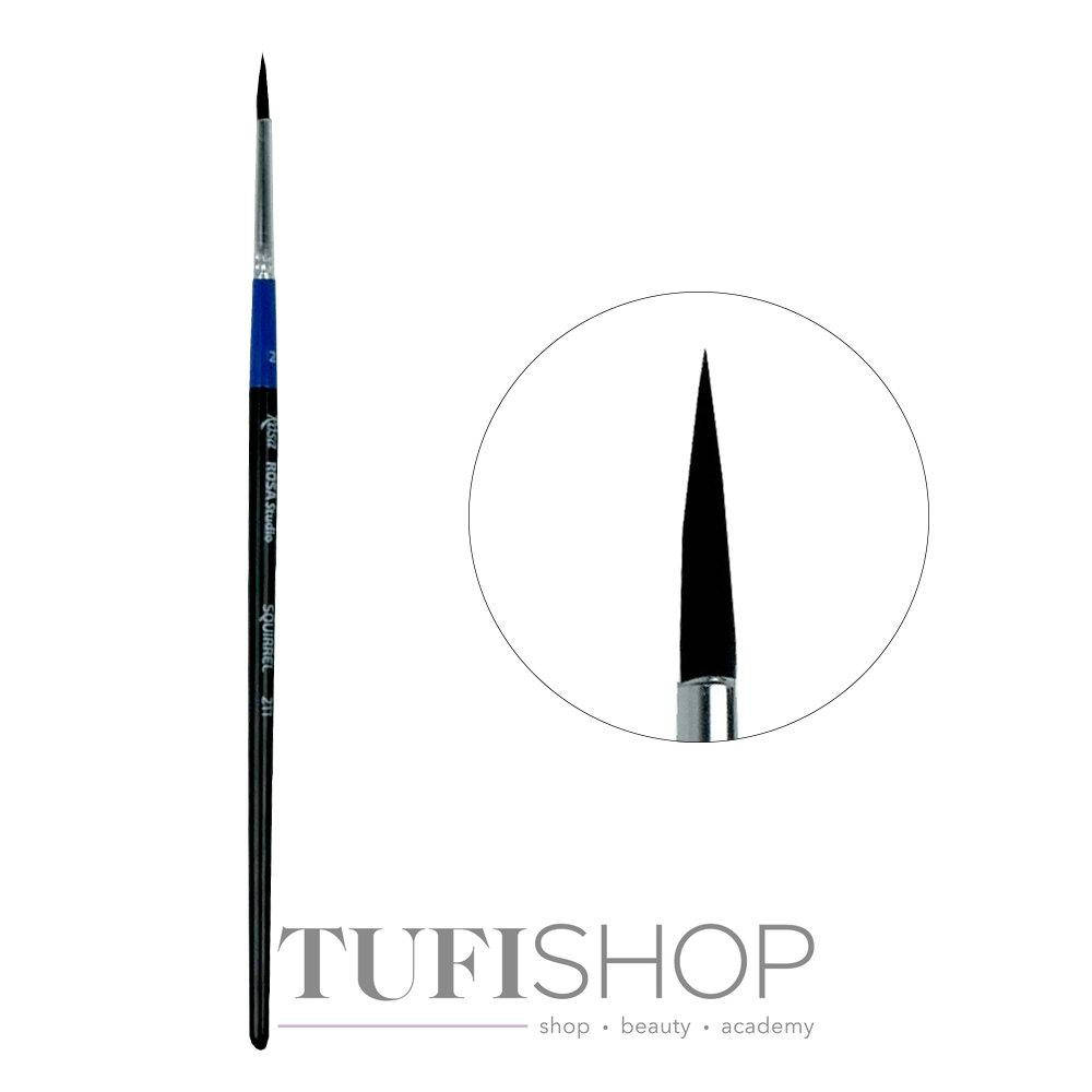 

Кисть Rosa Studio №2 белая круглая 211 (кисти для ногтей)