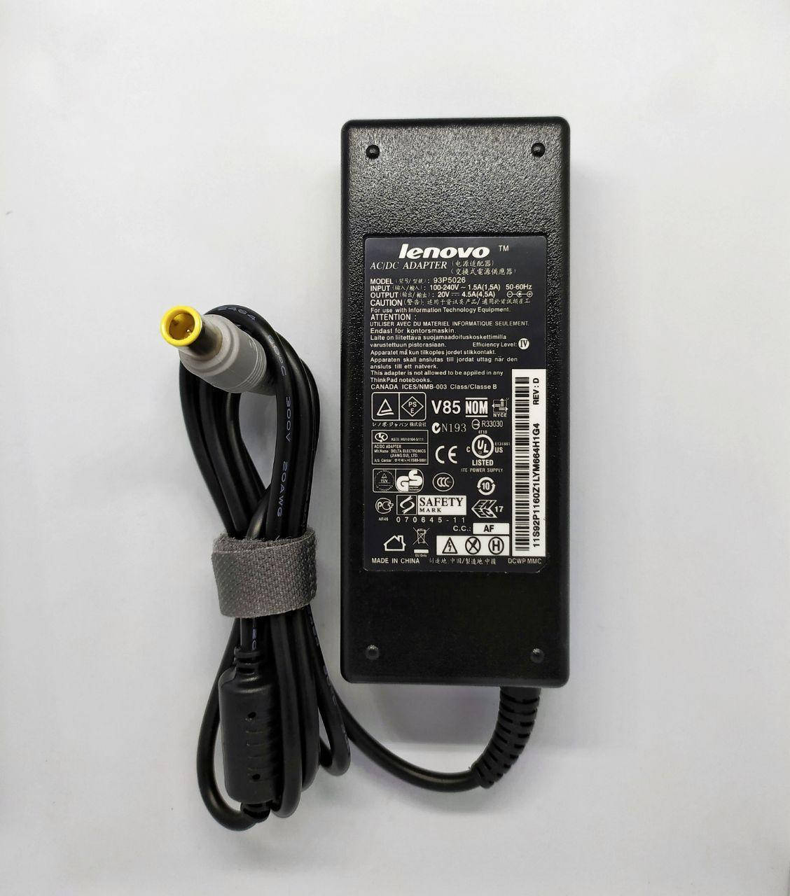 

Блок питания для ноутбука Lenovo 20V 4.5A 90W (DC 7.9*5.5)