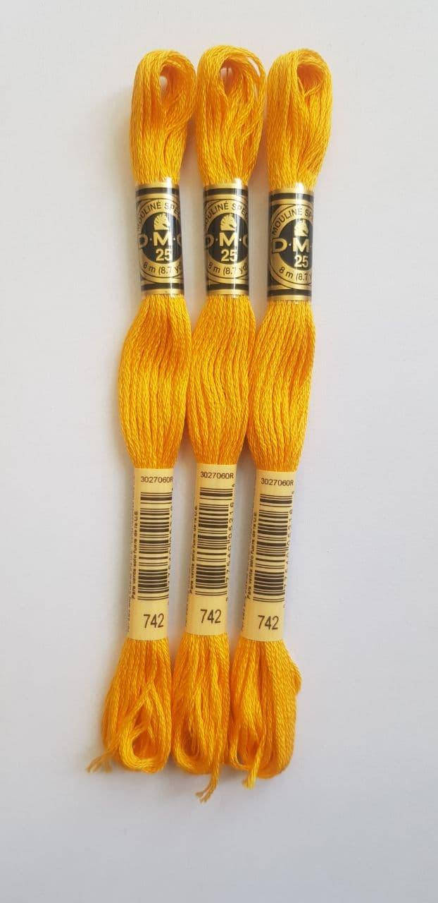

Мулине ДМС, DMC (номер цвета- 742), Разные цвета