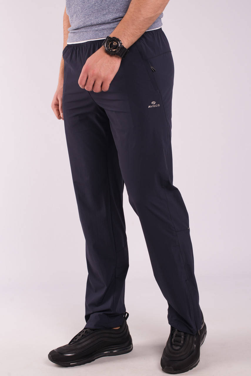 

Брюки спортивные без подкладки синие Avecs 70261-AV Размеры M L XL, Темно-синий