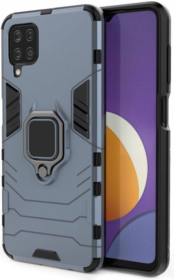 

Противоударный чехол Samsung Galaxy M12 M127 (подставка кольцо) Графитовый