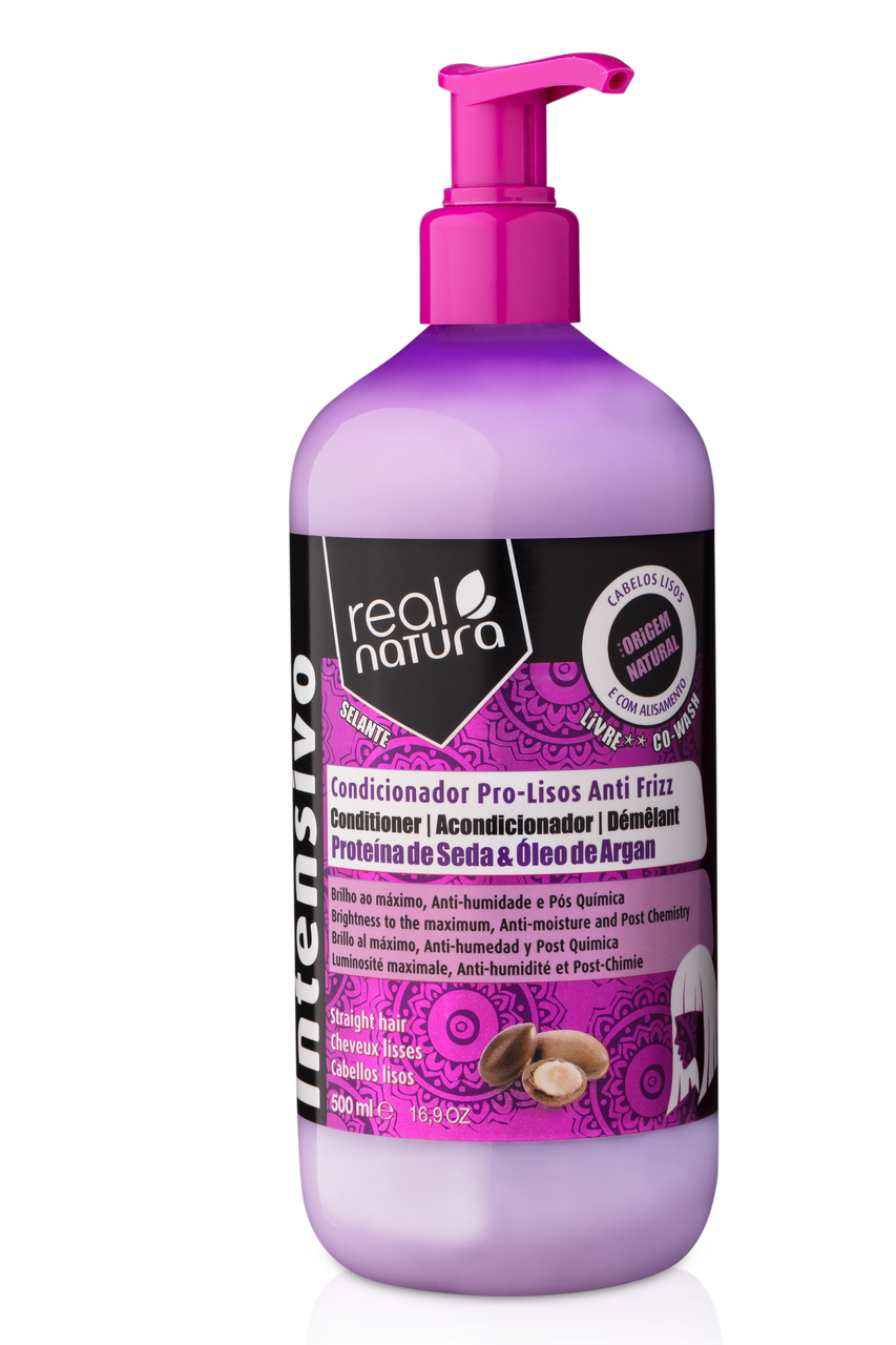 

Кондиционер Real Natura Pro-Lisos Anti Frizz Argan для блеска и гладкости волос 500ml