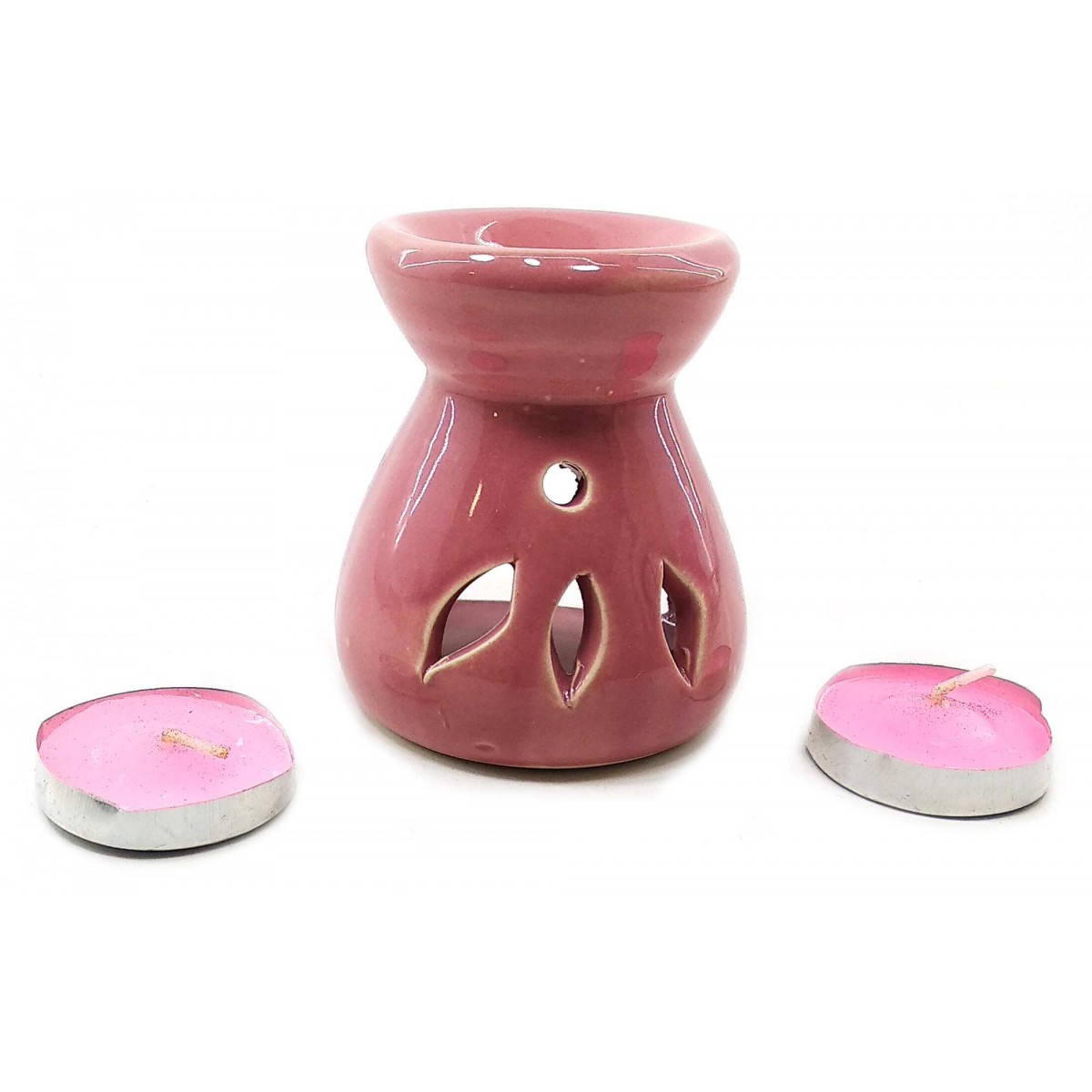 

Аромалампа керамическая ,подарочный набор бордовая (12,5х8х7см), Бордовый