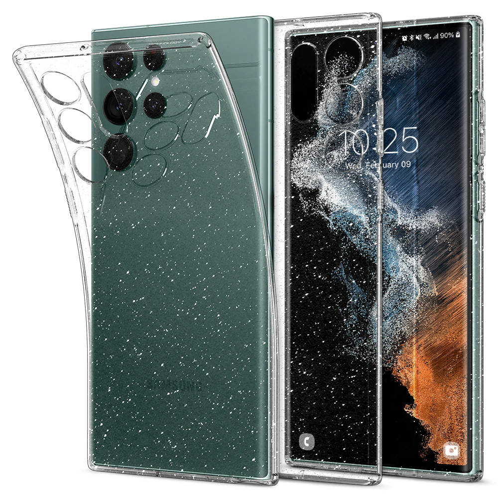 

Чехол Spigen Liquid Crystal Glitter для Samsung Galaxy S22 Ultra Crystal Quartz (ACS03913), Прозрачный