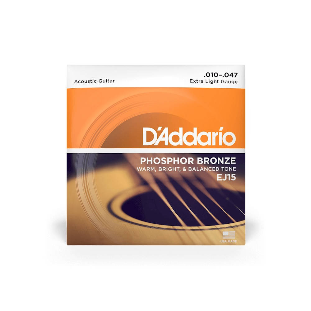 

D`ADDARIO EJ15 Phosphor Bronze Струни для акустичної гітари .010-.047