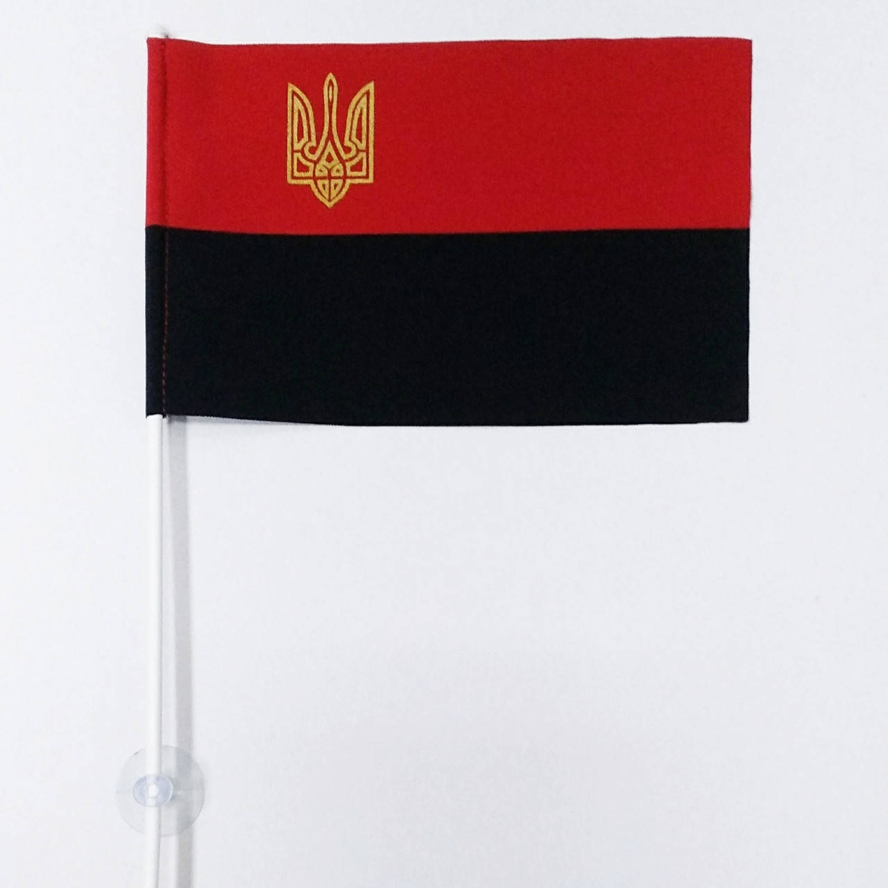 

Флажок (прапорець) ОУН-УПА в машину с присоской , габардин , 12х18 см.